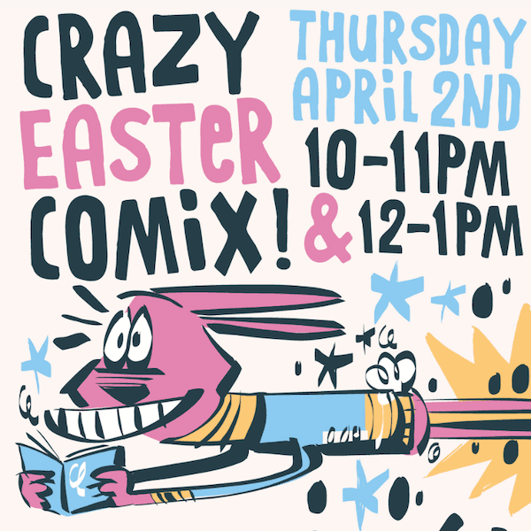 Event card thumbnail image for Crazy Easter Comics With Marc Jackson